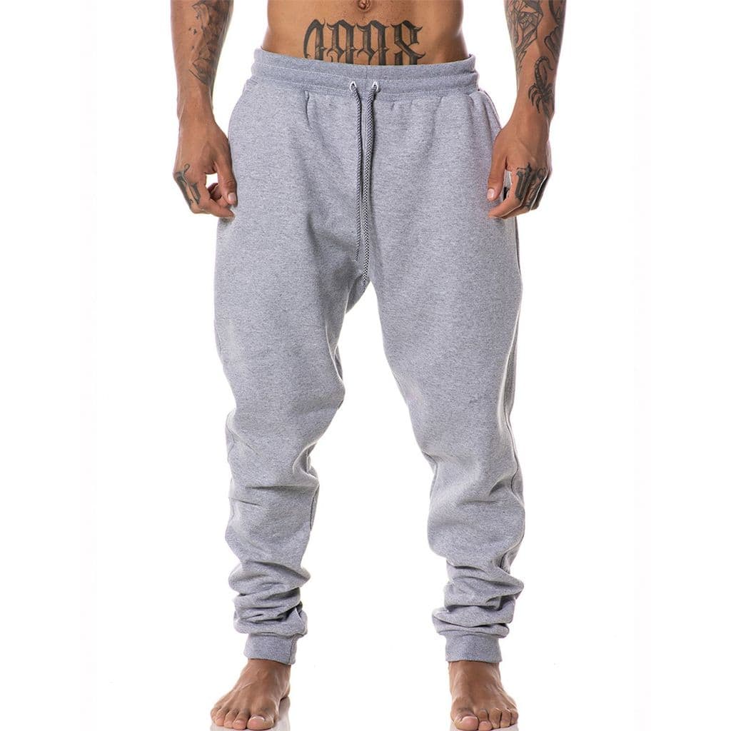 Calça Jogger  Moletom Masculino Cor Cinza Cargo Para Academia Slim