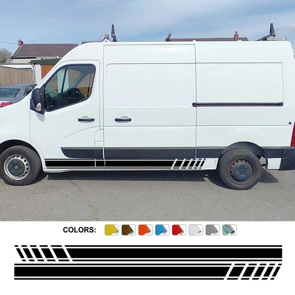 Adesivos Laterais Da Porta Do Carro Para Renault Master Nissan NV400 Interstar Opel Vauxhall Movano Tuning Acessórios Ca