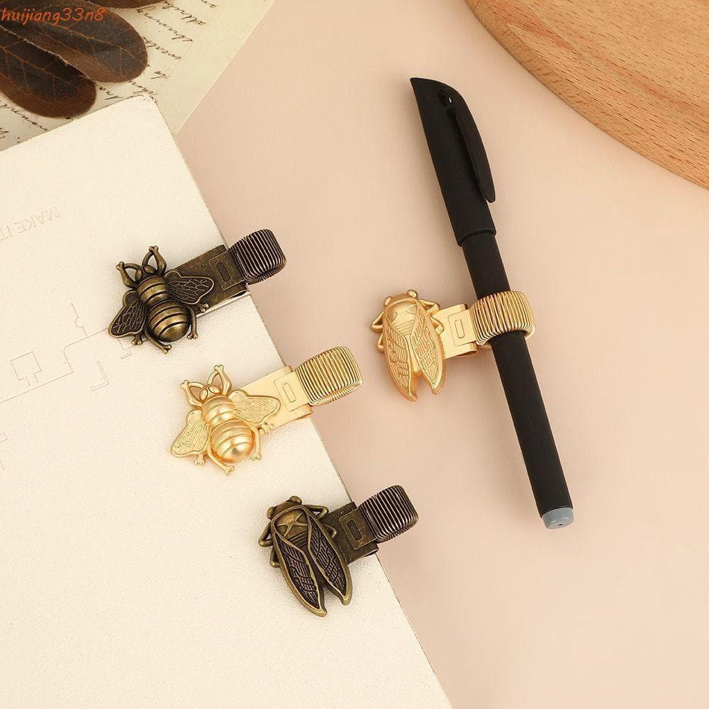 Porta-Canetas HUIJIANG , Papelaria Criativa Estética Em Forma De Cigarra E Abelha , Acessórios Para Tablet , Laço Lápis