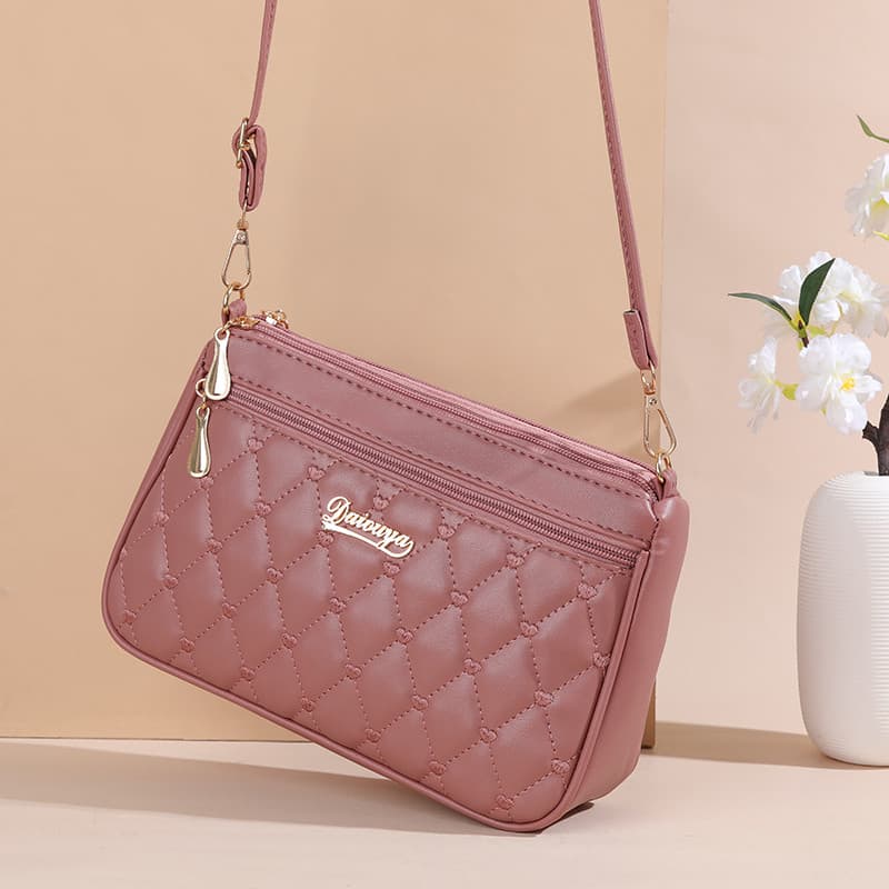 Bolsa feminina novo estilo elegante losango bolsa mensageiro senhoras de meia-idade bolsa de ombro de grande capacidade