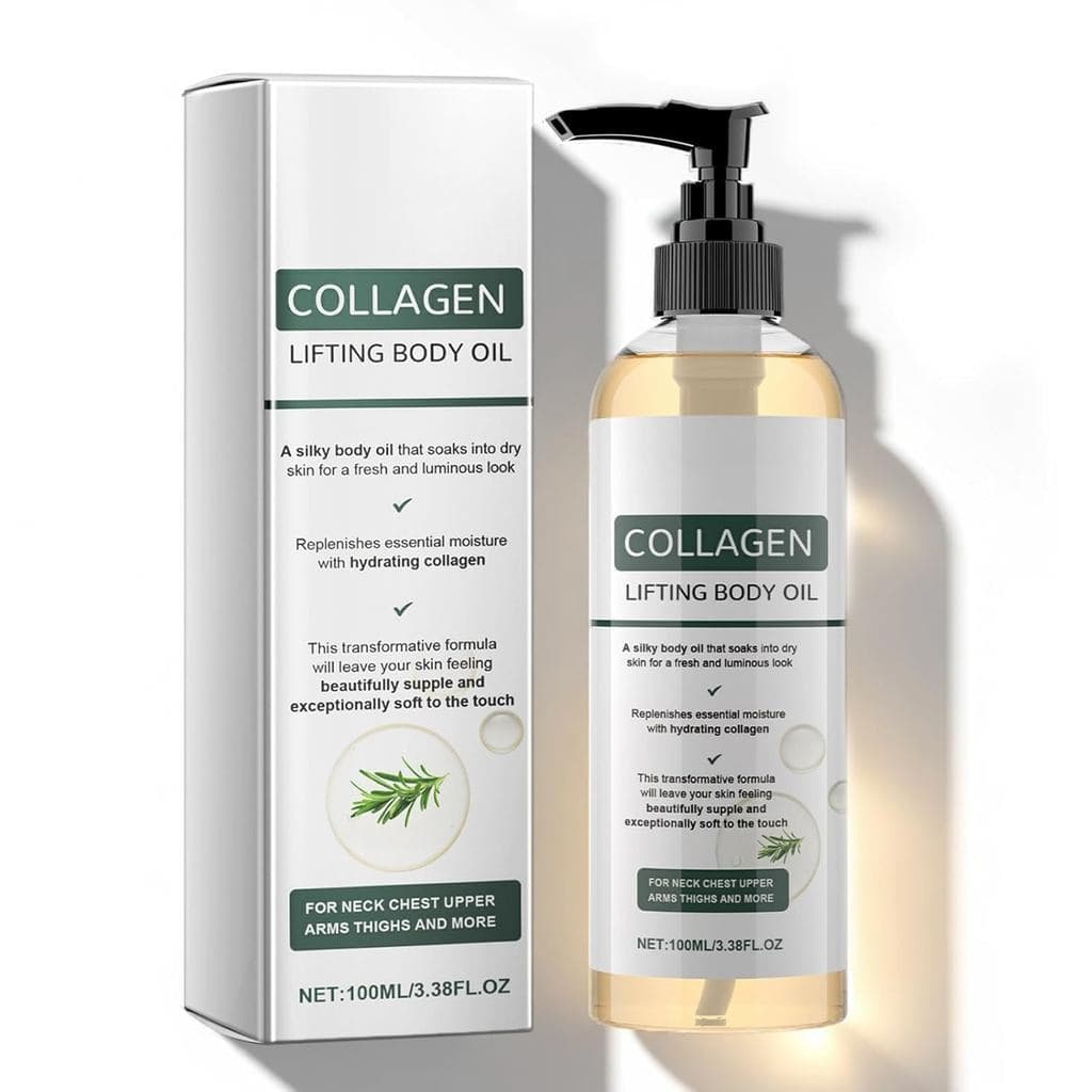 Óleo Corporal de Colágeno para Lifting Após o Banho, Óleo Hidratante de Colágeno para o Corpo, Hidratante Antienvelhecim