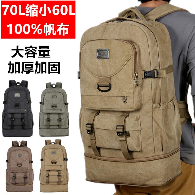 Grosso puro algodão lona mochila das mulheres dos homens de grande capacidade computador saco de escola bagagem mochila