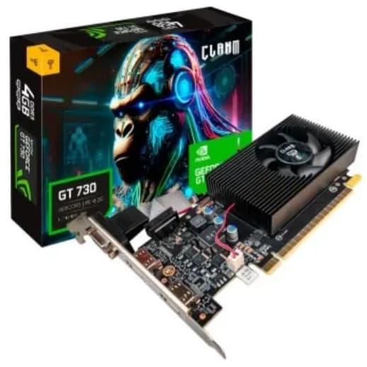 PLACA DE VIDEO CLANM GEFORCE GT 730 4GB DDR3 PCI-E 2.0