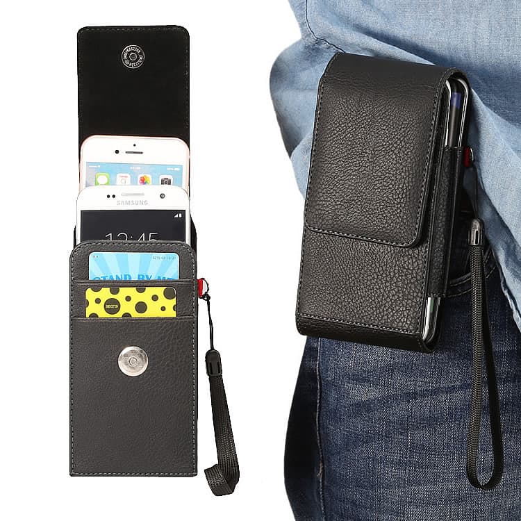 H Hold Two Bolsas para celular Cintos de uso Pendurar Bolsas de cintura Camada de grade de Taiwan Vertical Homens Idosos