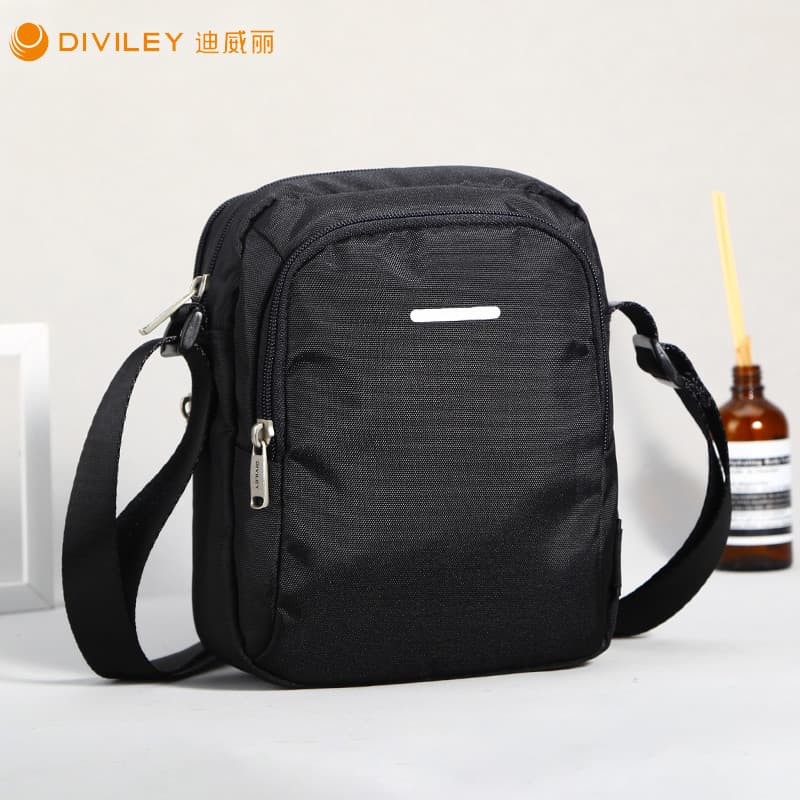 Weibao Diweili Bolsa mensageiro masculina Bolsa de ombro esportiva Bolsa pequena à prova d'água Oxford pano Casual bolsa