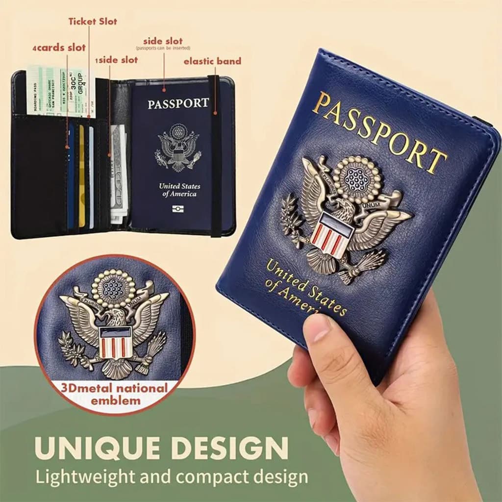 Titular do passaporte bilhete saco de armazenamento de passaporte RFID saco de passaporte americano caso protetor Multi-