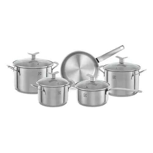 Jogo de Panelas Electrolux Inox 5 Peças Design Fundo Triplo