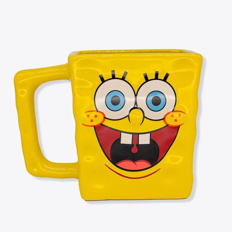 Caneca Formato 3D Bob Esponja 450ml Porcelana Alta Qualidade Café Licenciada