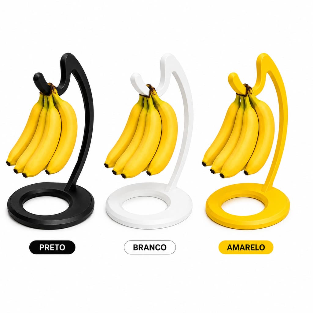 Suporte para Cacho de Banana Porta Banana Decorativo Fruteira Suporte de Bananas Cozinha Gourmet
