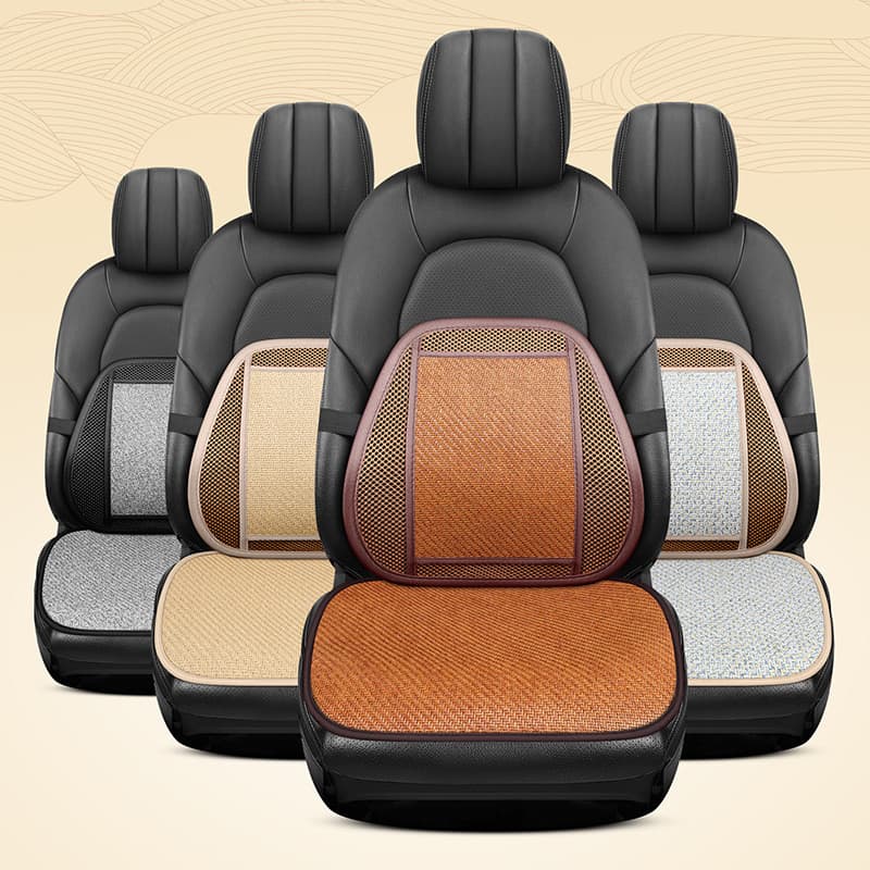 Verão verão carro apoio lombar almofada lombar respirável almofada de assento de carro Interior do carro gelo Rattan tec