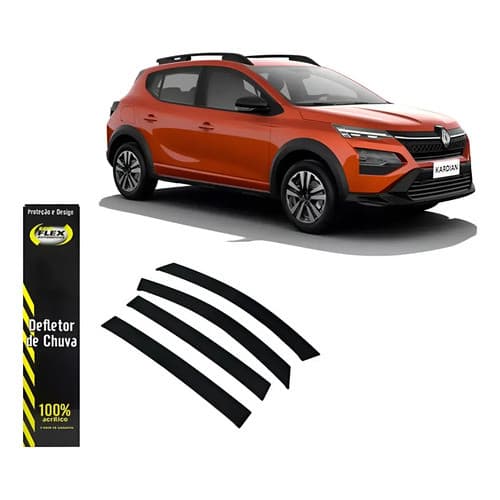 Calha De Chuva Defletor Kardian 2024 2025 Preto Fumê Ecoflex