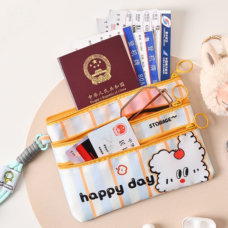 Porta-passaporte criativo portátil, bolsa de armazenamento de documentos, bilhete para passaporte de viagem, cartão de i