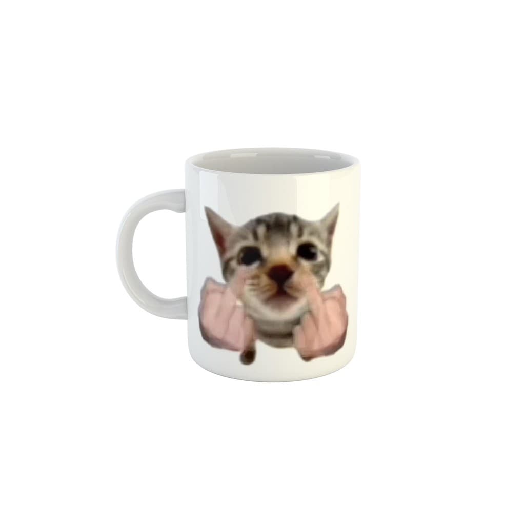 Caneca Meme Gatinho te mostrando o Dedo do Meio