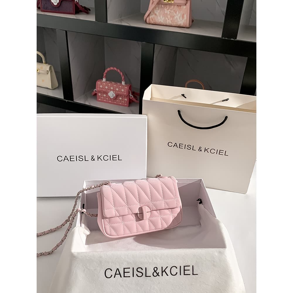 CAEISL & KCIEL Bolsa Feminina Bolsa Premium Rosa Diamante Corrente Bolsa Feminina Casual Mini Bolsa Pequena Bolsa de Omb
