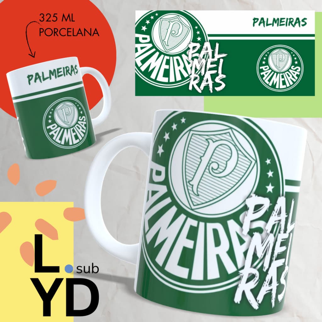 Caneca Personalizada Palmeiras Porcelana Xícara Personalizada Coloque Seu Nome Caneca Futebol Verdão