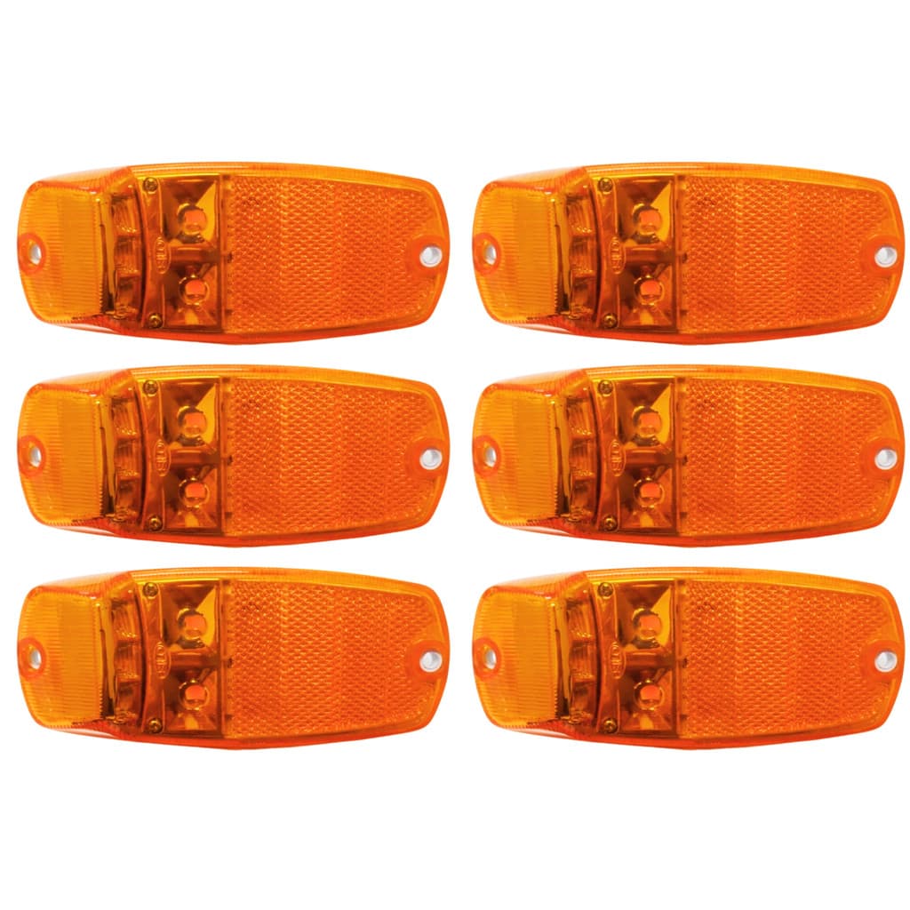 KIT 6 LANTERNAS 24V LATERAL PISCA PISCA SETA E POSIÇÃO 3 LED PARA ONIBUS MARCOPOLO G7 BUSSCAR