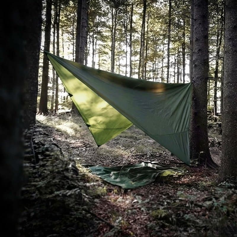 Multi-ponto de suspensão quadrado acampamento dossel leve caminhadas abrigo ao ar livre Ultra-leve tenda tela-revestido