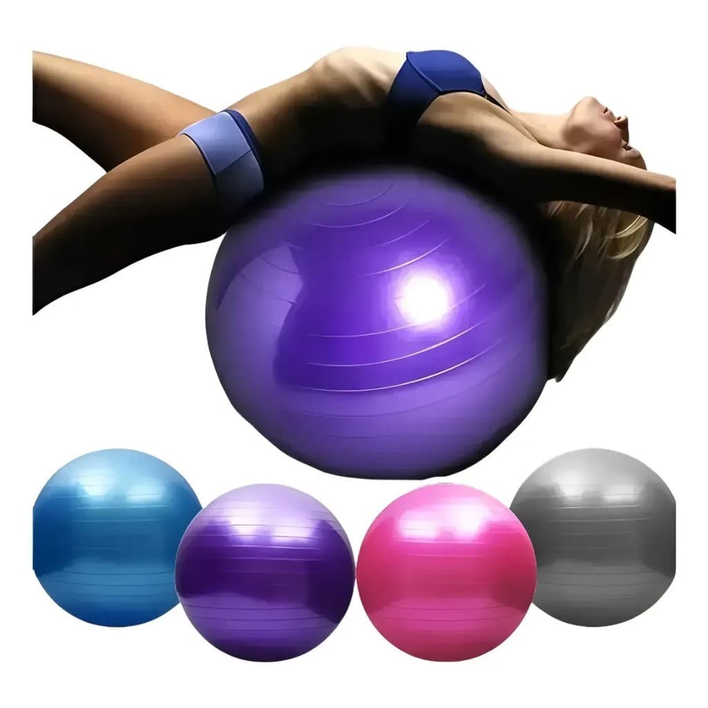 Terno de bola suíço para Pilates, 55cm/65cm, adequado para alongamento, treinamento de ioga e fitness, suporte de carga