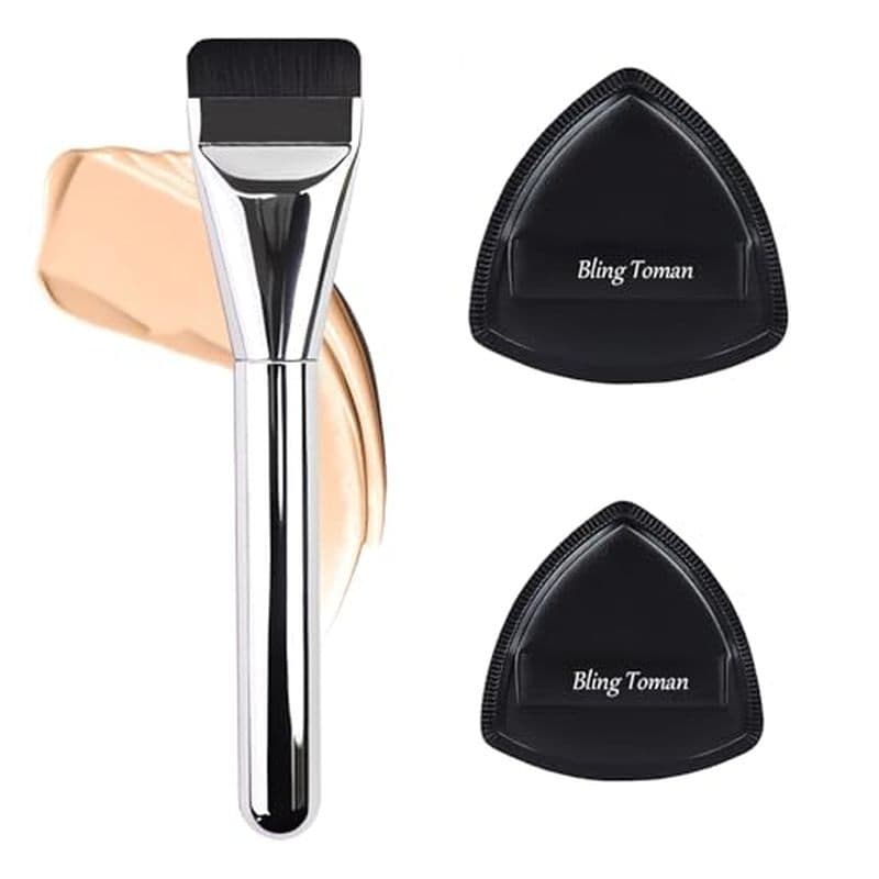 Conjunto De Pincéis Coreanos Pincel De Base De Espátula Kabuki Ultrafino Não Absorvente Corretivo Para Misturar Líquidos