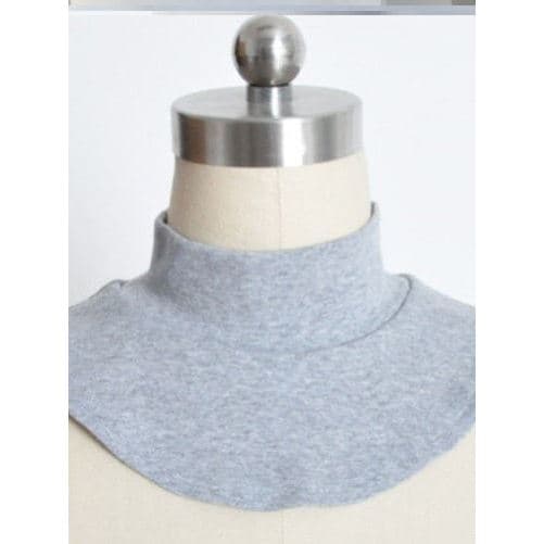 Algodão puro meia gola alta colar falso Unisex All-Match Base colar falso cor sólida outono inverno quente cachecol cola