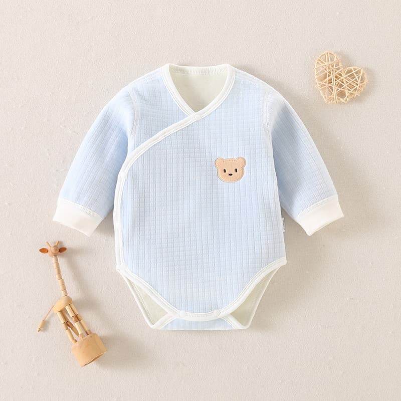 Bebê recém-nascido roupas de uma peça outono inverno forro de lã triângulo macacão engrossado bebê recém-nascido dupla c