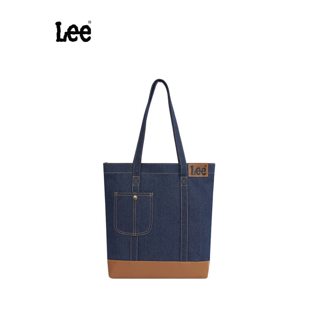 Lee oficial clássico Denim sacola grande capacidade meninas escola bolsa de ombro portátil Commuter All-Match bolsa de o