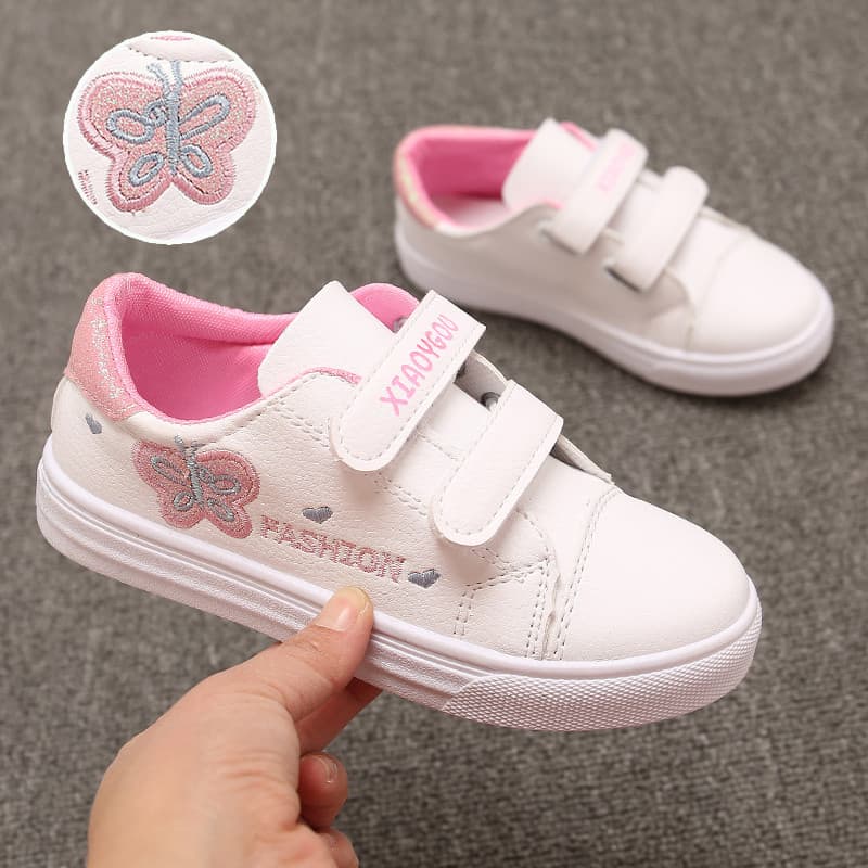 2025 primavera novo estilo meninas sapatos de lona estudantes da escola primária All-Match branco sola macia tênis do be