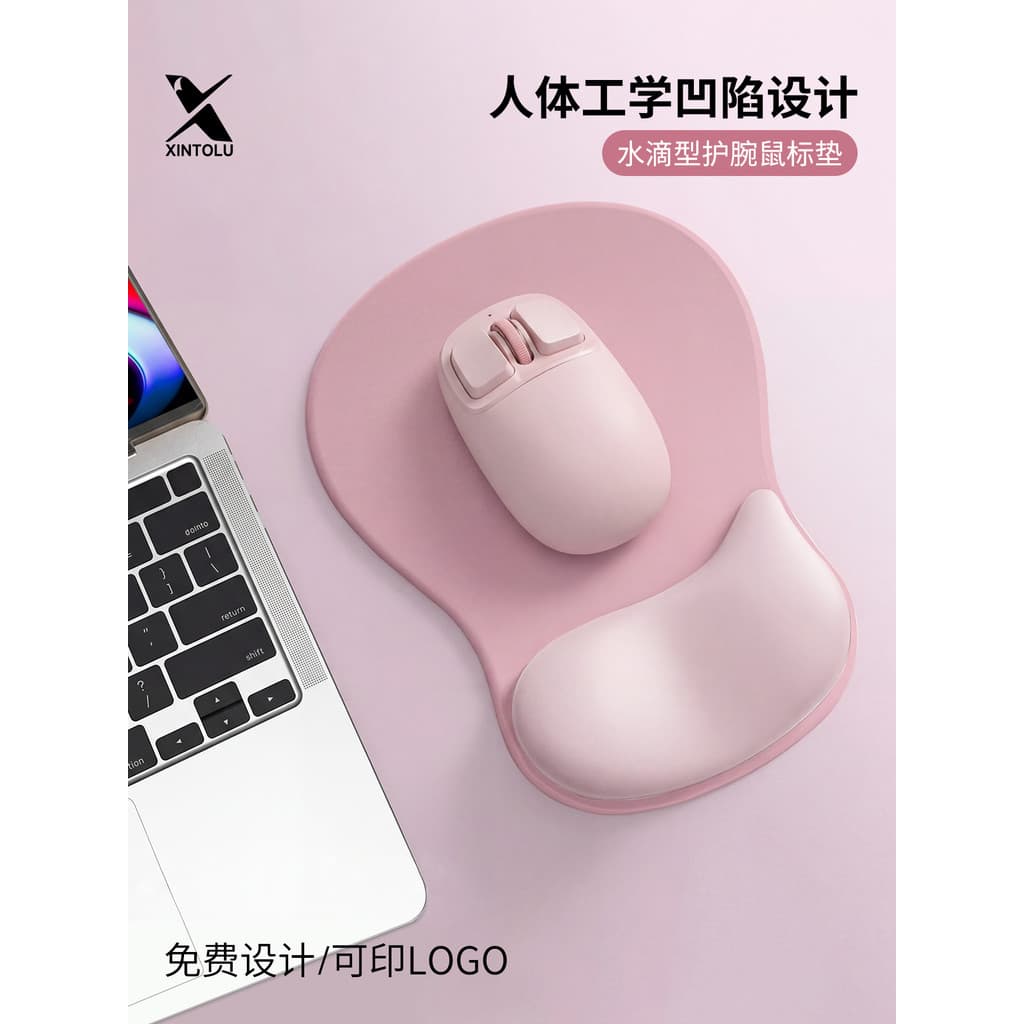 Bay azul gota de água pulso Mouse pad gradiente almofada de pulso antiderrapante escritório portátil computador teclado