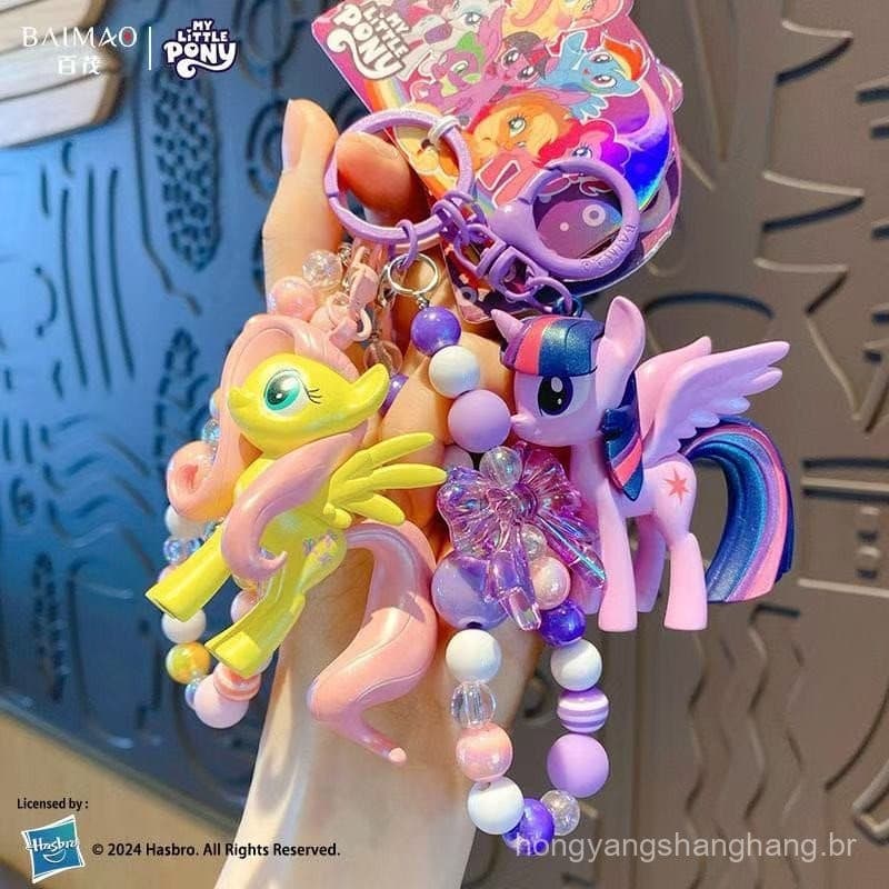 Chaveiro de Contas My Little Pony Twilight Sparkle, Boneca de Desenho Animado Rainbow Dash, Pingente de Mochila para Men