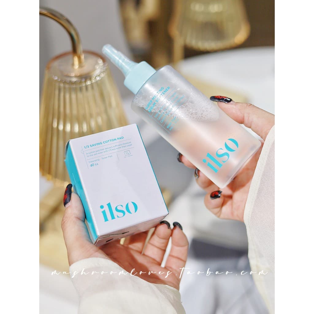 Líquido dissolvente de óleo de poros!Ilso Blackhead Export Liquid 150ml + 40 Peças Almofadas de Algodão Limpeza Profunda