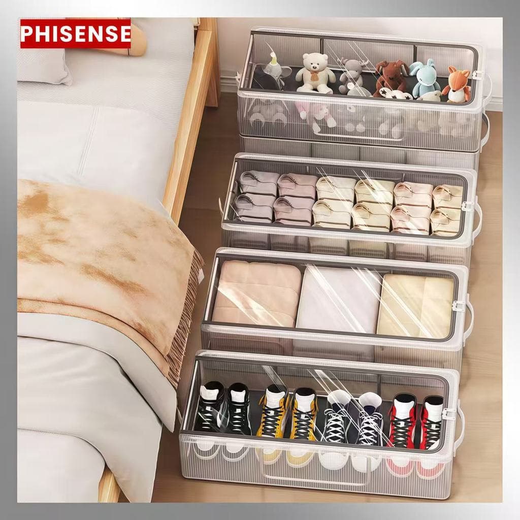 Caixas Organizadoras para Tênis e Sapatos Multiuso Empilhável Tampa Flip