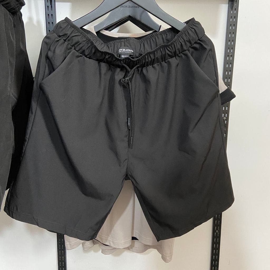 Jj Cut Label Masculino Verão Material Fino Casual Puro Algodão Anel Transpiração Confortável Antiestático Shorts Esporti