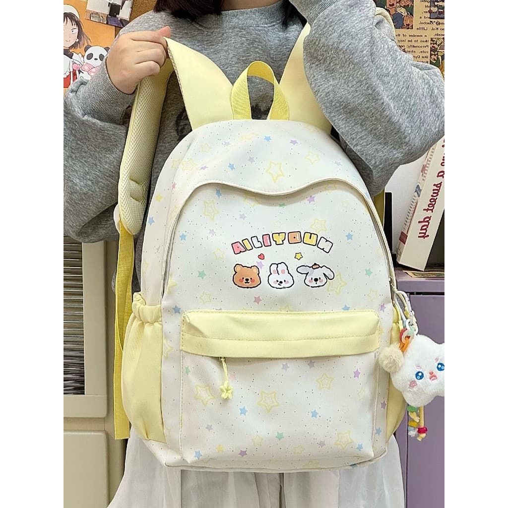 Doce bonito menina mochila estilo Preppy menina leve de alto valor mochila júnior escola menina estudante universitário