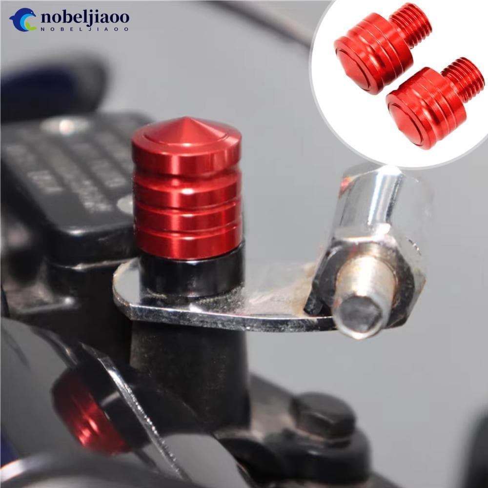 NOBELJIAOO 2 Pçs Motocicleta CNC Alumínio M8 M10 Espelho Retrovisor Buraco Plugues Parafusos Anti-Ferrugem Titular J5W6