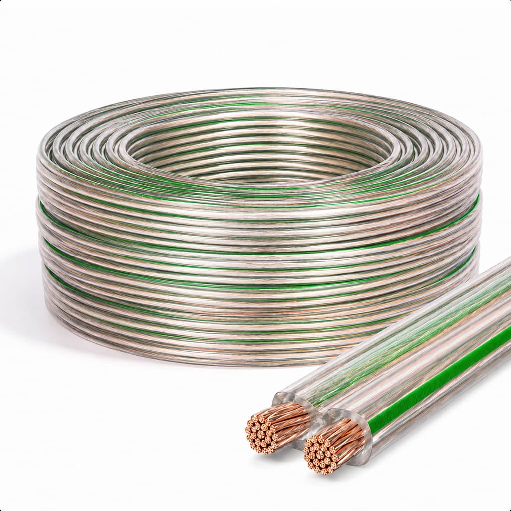 Fio Rolo paralelo 100 Metros 2 vias 2x1,50mm Pvc flexivel Condução cobre Instalação Som Automotivo