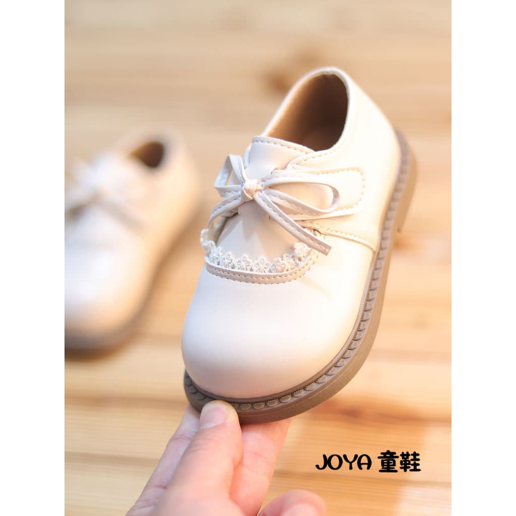 Estilo princesa meninas sapatos de couro primavera laço arco pequenos sapatos de couro do bebê menina mocassins bege mod