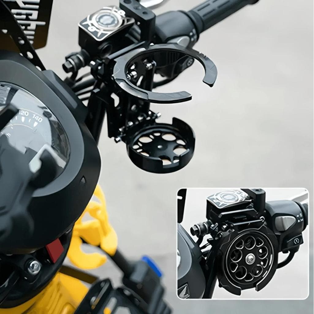 Suporte Garrafa Moto Dobrável Ajustável Para Moto, Bicicleta, Scooter