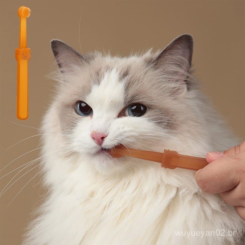 Escova De Dentes Para Cachorros-Gatos , Cães , Limpeza , Silicone Macio Com Caixa De Armazenamento , Micro Cabeça , Cuid