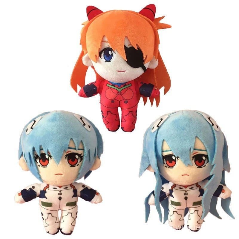 20CM Evangelion EVA Souryu Asuka Rangley Plush Ayanami King Doll Kawaii Anime Brinquedos Presentes de Natal para criança