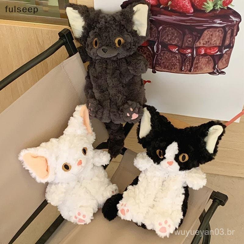 [fulseep] Bolsa De Caneta De Gato De Pelúcia Fofa Armazenamento De Papelaria De Desenho Animado De Mesa Lápis Estojo Pre