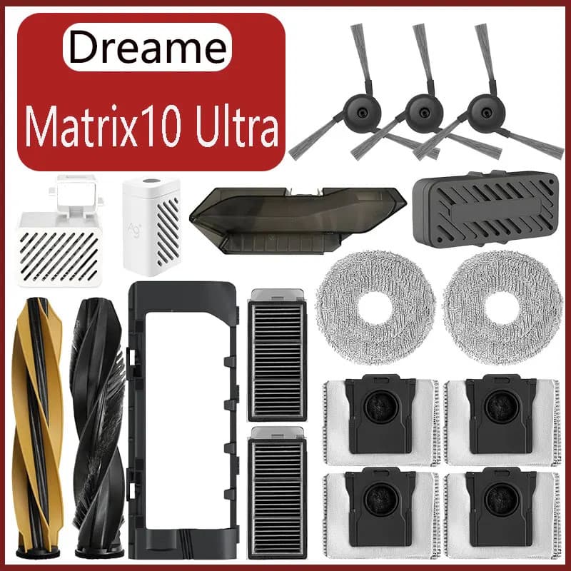 Dreame Matriz10 Ultra Robô Aspirador De Pó Acessórios Substituição Escova Lateral Principal Filtro Hepa Mop Pano Poeira