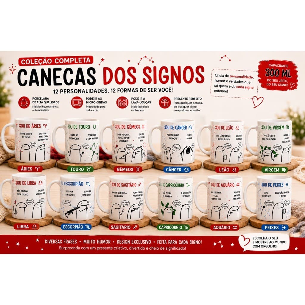 Caneca Signo Porcelana 300 ML