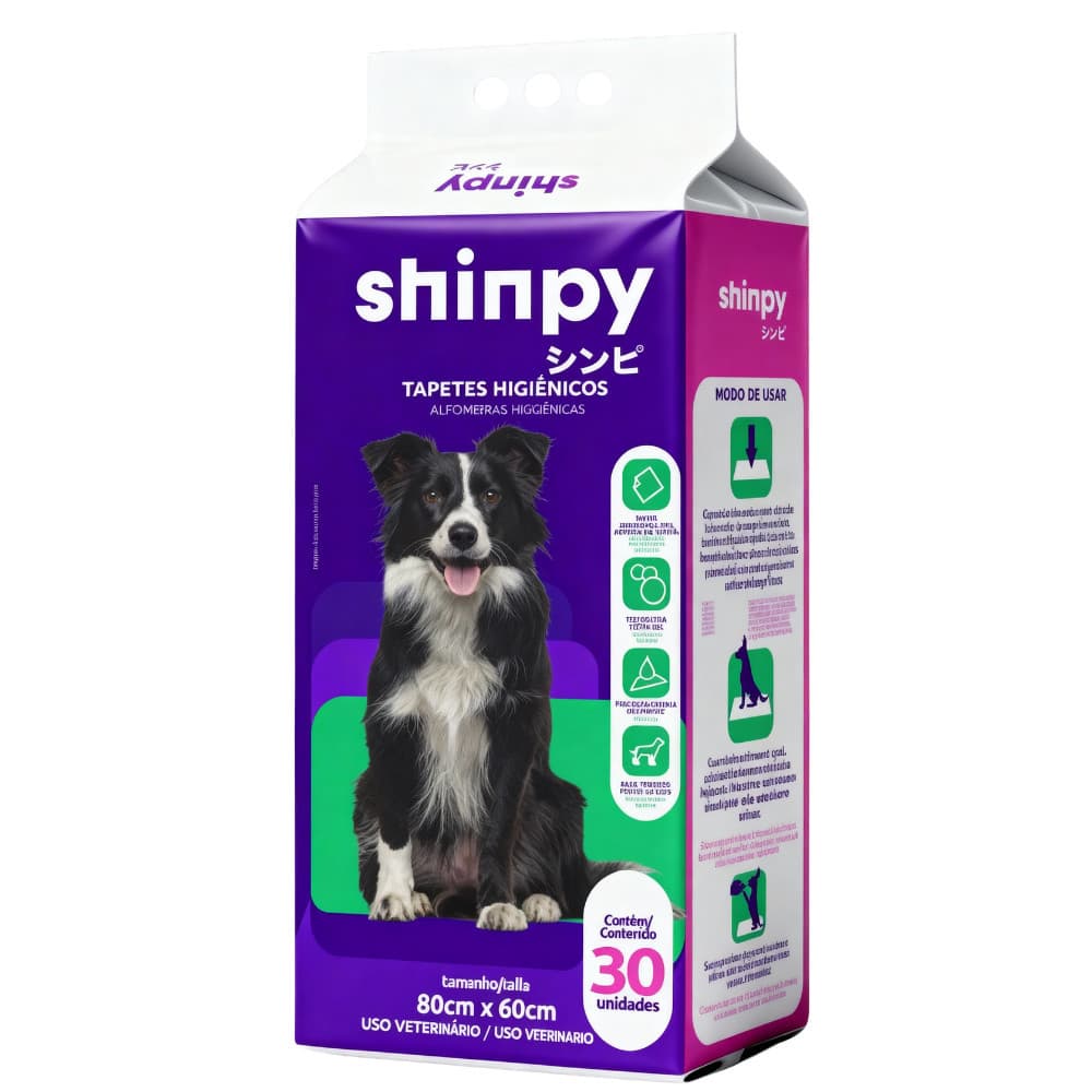 Tapete higiênico para cães SHINPY  80X60 C/30 UNID