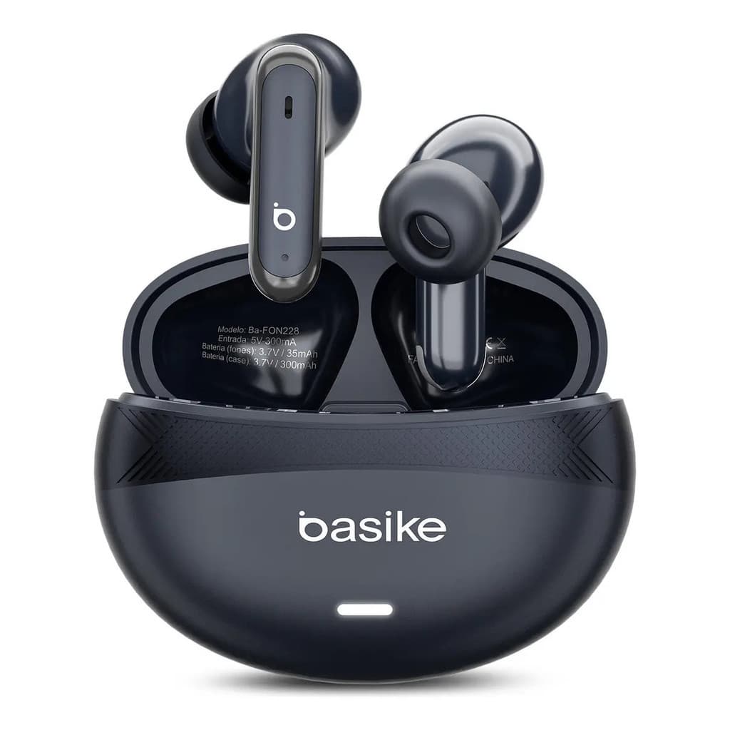 Basike Fone De Ouvido Bluetooth 5.4 Tws Com Anc|Modo Gamer|Bateria 6h|Standby 100h|Cancelamento De Ruído Ativo BA-FON228