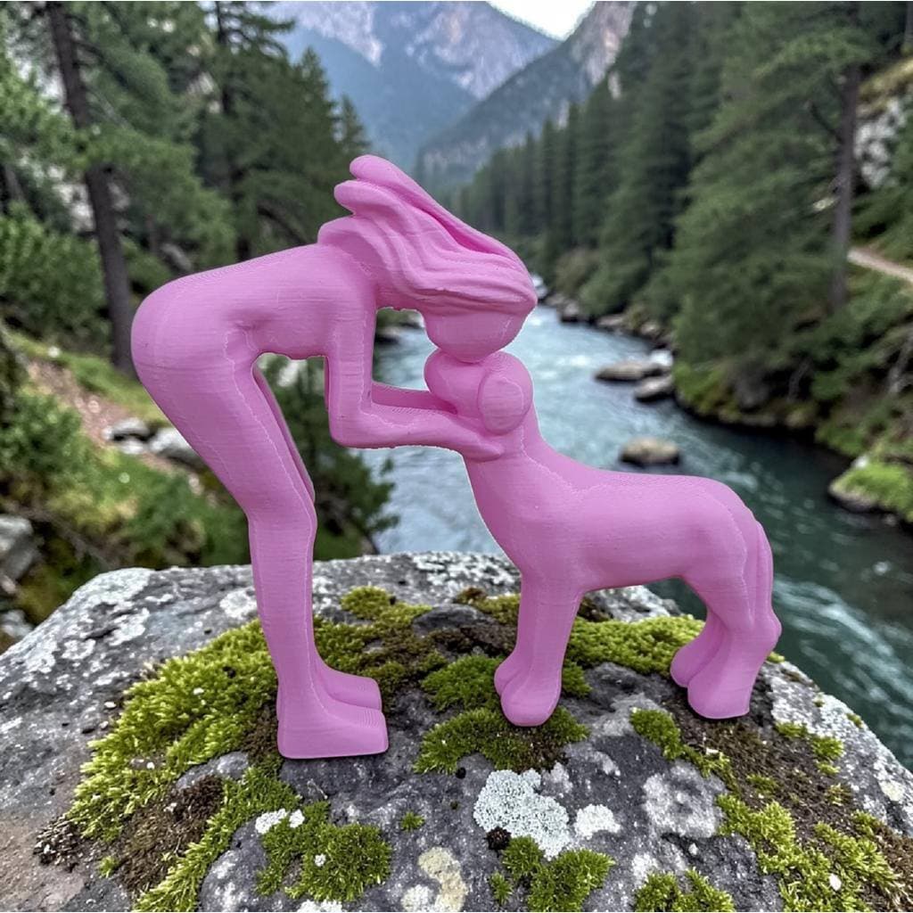 Estatueta Mulher Cachorro Rosa Estátua Decoração De Casa Presente, Amante De Animais De Estimação