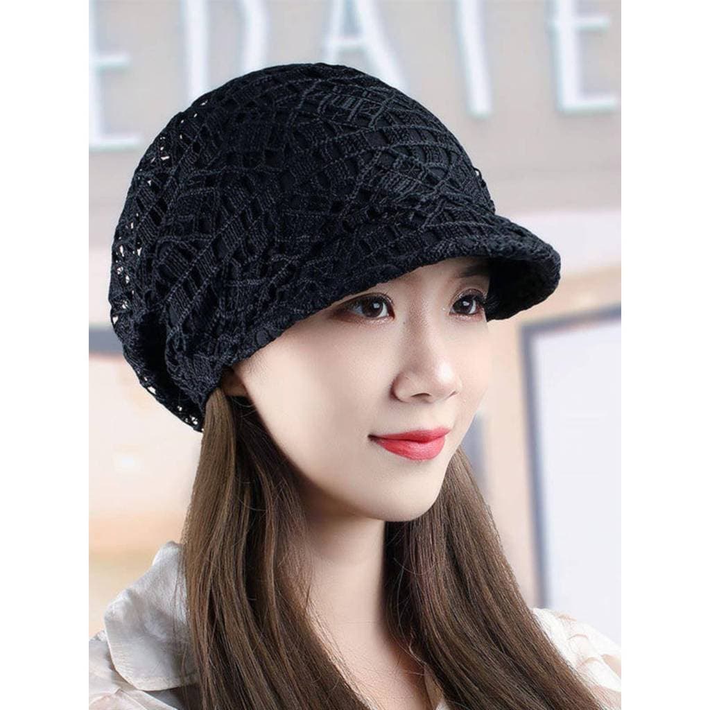 Capa de cabelo branco renda gaze oco chapéu Headwear capa superior testa lenço especial estilo fino moda