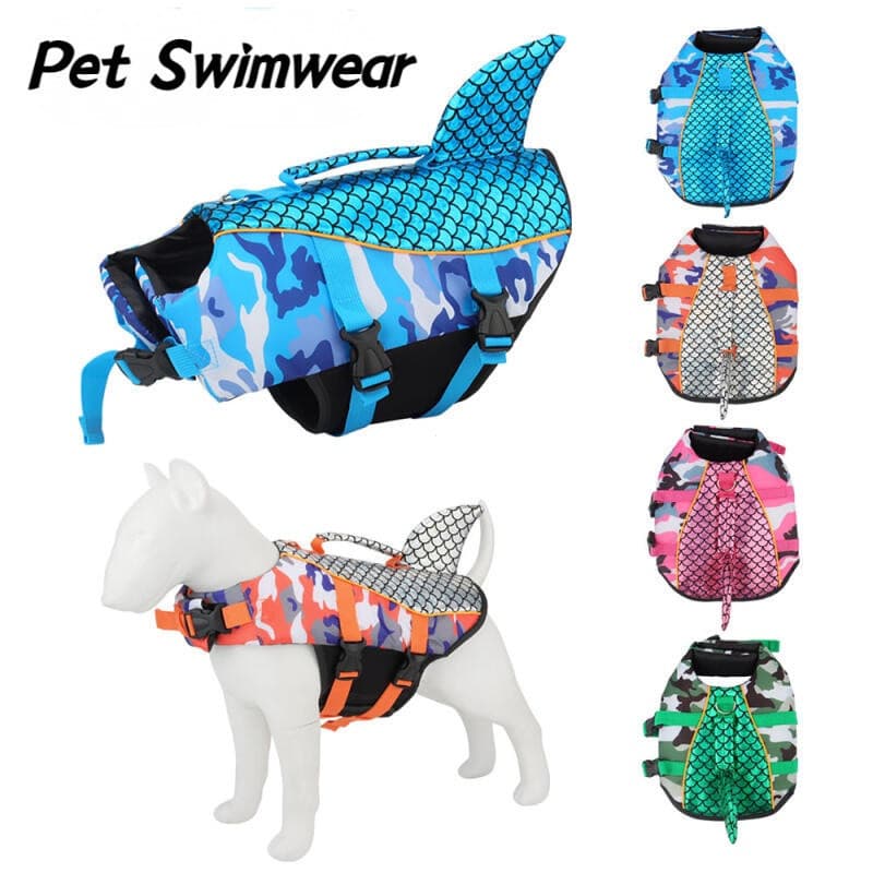 Balanças Refletivas Colete Salva-Vidas Para Cães Fato De Banho Piscina Ao Ar Livre Roupas Animais De