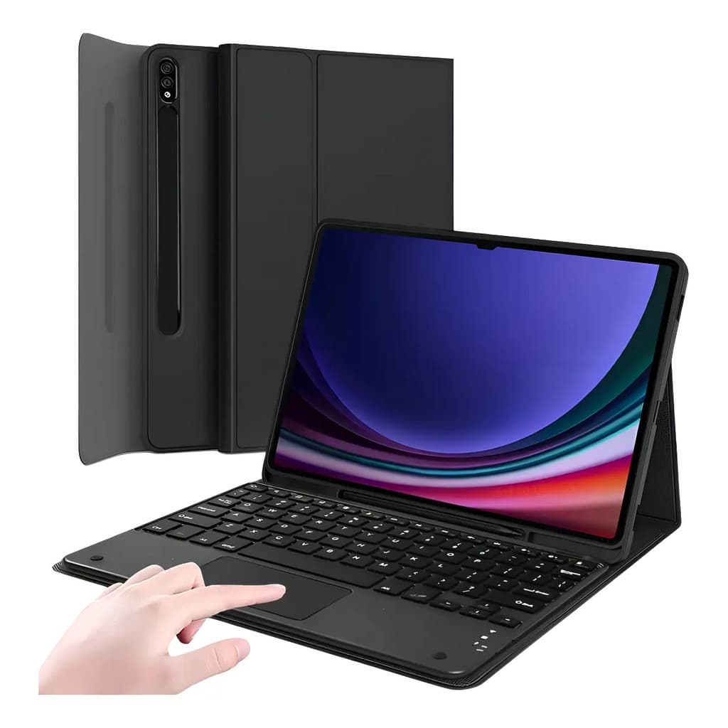 Capa Com Teclado E Touchpad Para Galaxy Tab S7/ S8/ S9/ S9FE/ S10FE 11"