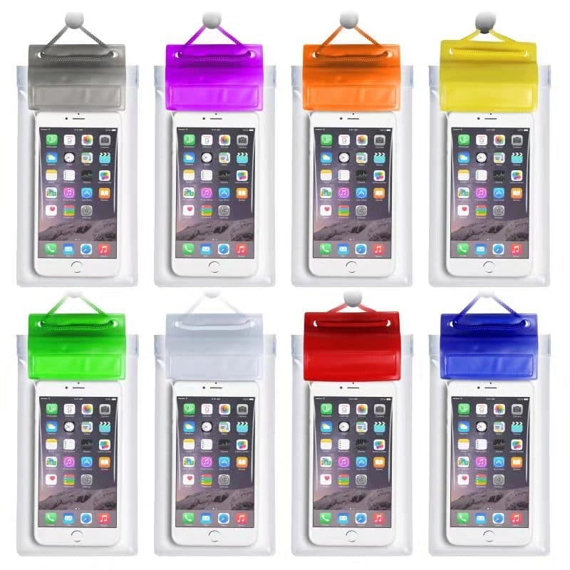 Bolsa à prova d'água para celular, tela sensível ao toque, capa de mergulho selada, à prova de chuva, pendurada no pesco