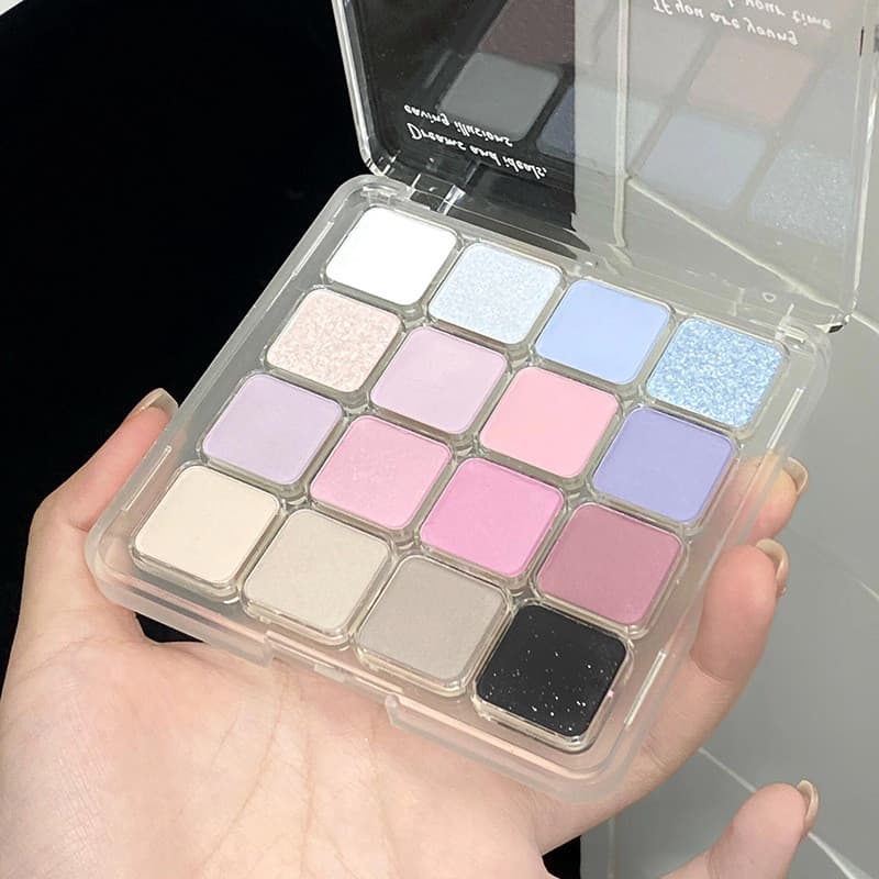 TINGPHE16 Paleta de sombras coloridas peroladas foscas rosa terra iluminando maquiagem leve diária baixa saturação cor N